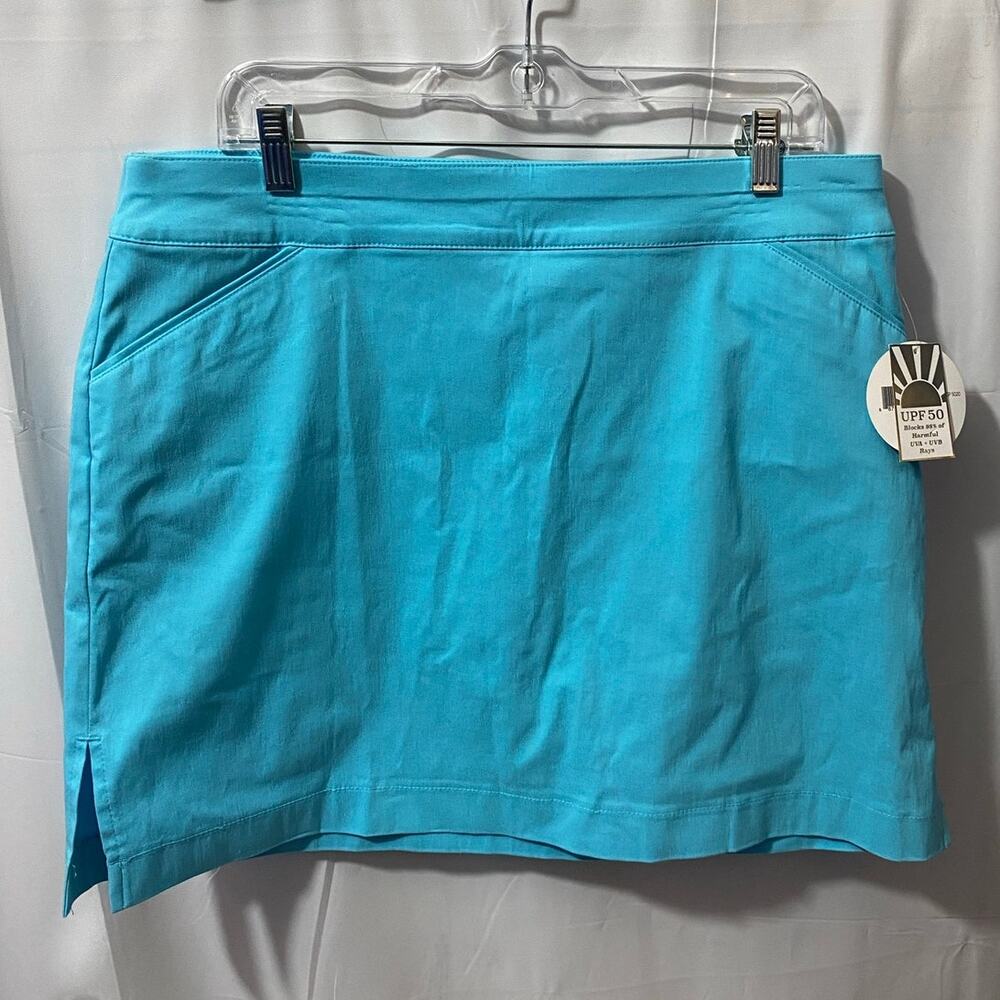 CORAL BAY GOLF SKIRT — Blue Active Skort UPF 50 Women's 14 Petite